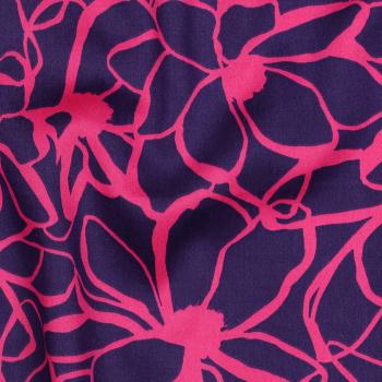Baumwoll-Satin "Magnolia" von Nerida Hansen in Purple/Pink